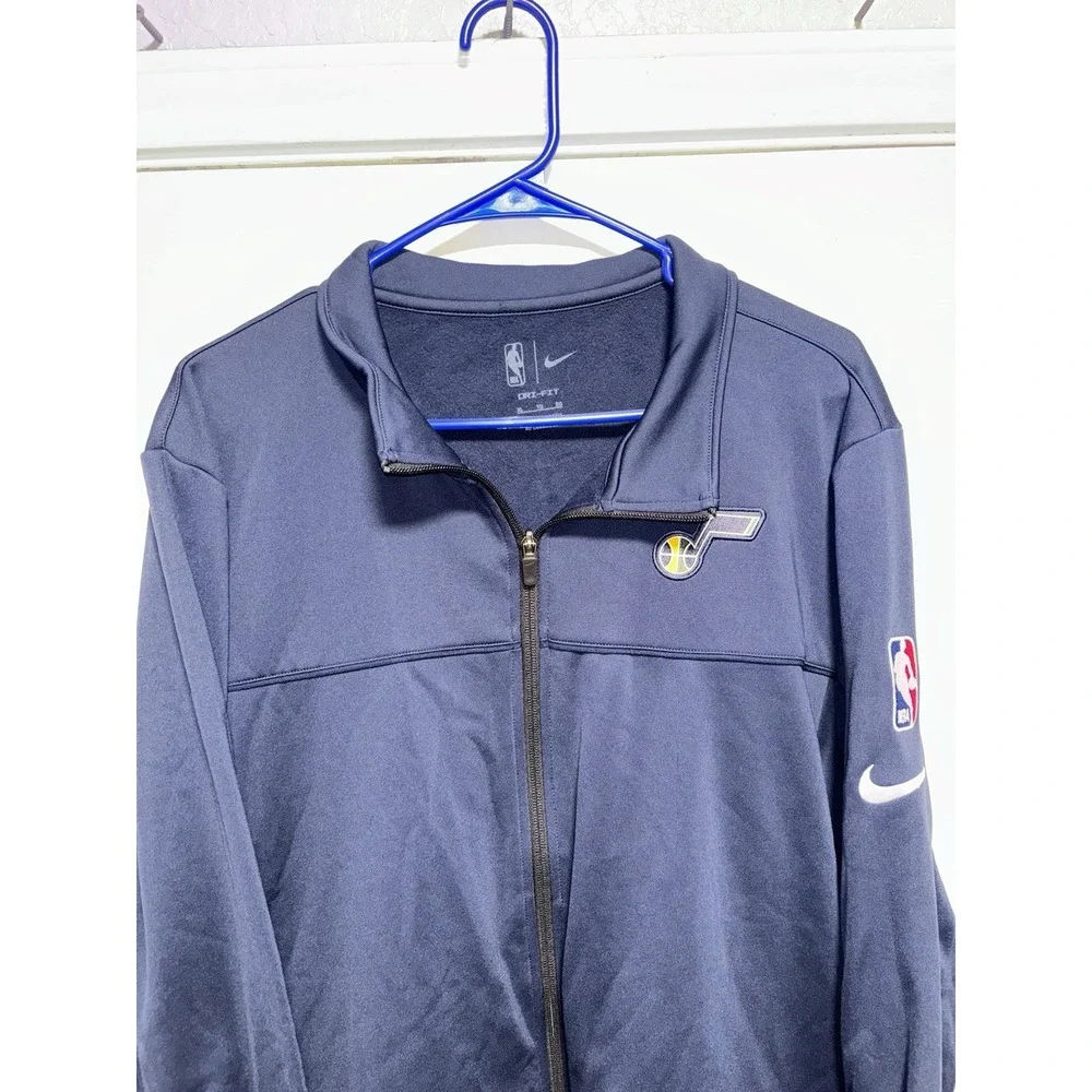 Nike Utah‎ Jazz Sweatshirt Mens XLarge Blue Dri-Fit Showtime Full-Zip Hoodie
